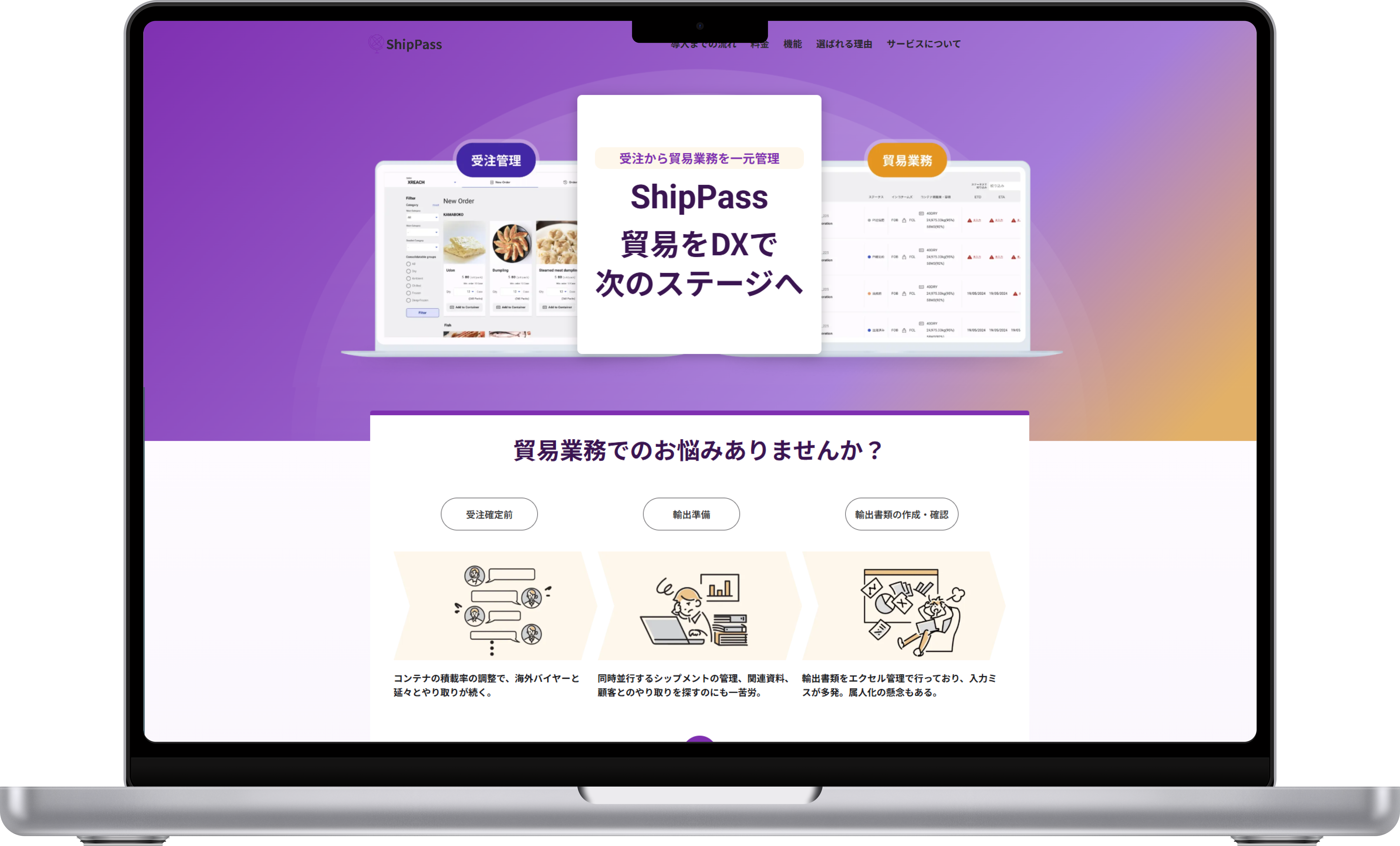 シップパスは国際商取引および輸出入業務の管理を支援するSaaSソリューション